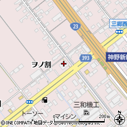 愛知県豊橋市神野新田町ヲノ割43周辺の地図