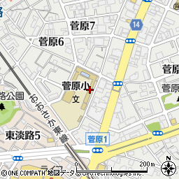 大阪市立菅原小学校周辺の地図