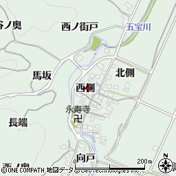 愛知県知多郡美浜町豊丘西側周辺の地図