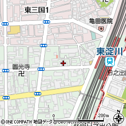 鍵の出張救急車大阪市淀川区宮原営業所２４時間受付センター周辺の地図