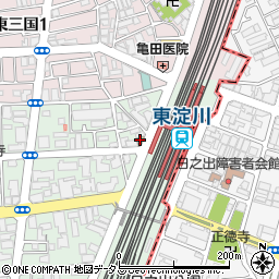 ファミリーマート東淀川駅前店周辺の地図