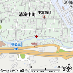 大阪府四條畷市清滝中町周辺の地図