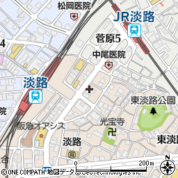 アビック薬局　淡路駅前店周辺の地図