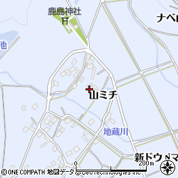 愛知県豊橋市雲谷町山ミチ周辺の地図