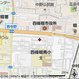 大阪府四條畷市中野新町周辺の地図