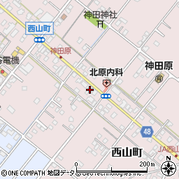 大信社クリーニング　西山本店周辺の地図