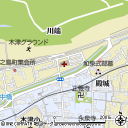 木津川市老人福祉センター周辺の地図