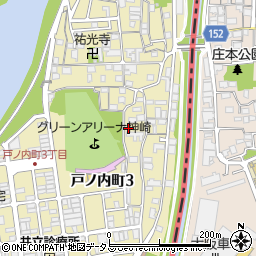 兵庫県尼崎市戸ノ内町周辺の地図