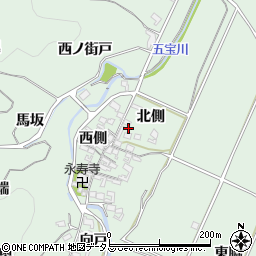 愛知県知多郡美浜町豊丘北側周辺の地図