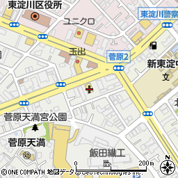 くら寿司菅原店周辺の地図
