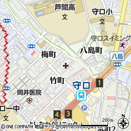 大阪府守口市竹町2周辺の地図