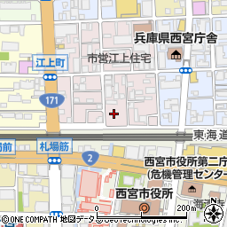 兵庫県西宮市江上町周辺の地図