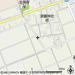 静岡県磐田市西島周辺の地図