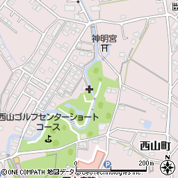 静岡県浜松市中央区西山町周辺の地図