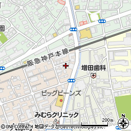 兵庫県芦屋市大原町28周辺の地図