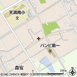 兵庫県加古郡稲美町森安91-9周辺の地図