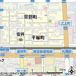 兵庫県西宮市平松町周辺の地図