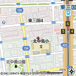 淀川宮原郵便局周辺の地図