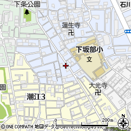 尼崎下坂部郵便局周辺の地図