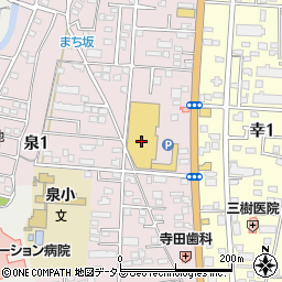 １００円ショップセリア　ＭＥＧＡドン・キホーテユニー（ＵＮＹ）浜松泉町店周辺の地図