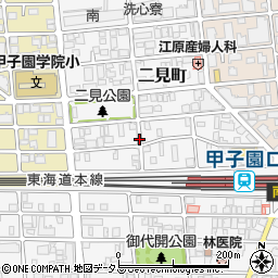 兵庫県西宮市二見町周辺の地図