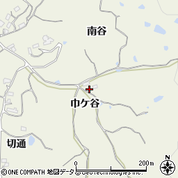 京都府木津川市鹿背山（巾ケ谷）周辺の地図