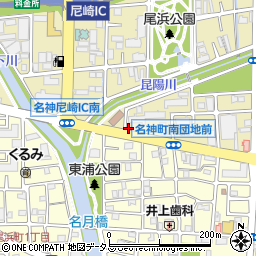 尼崎北警察署尾浜交番周辺の地図