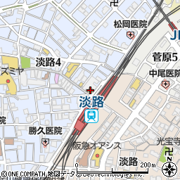 マクドナルド阪急淡路店周辺の地図