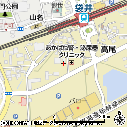 静岡県袋井市高尾周辺の地図