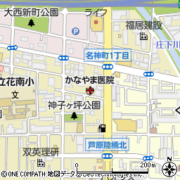 かなやま医院周辺の地図