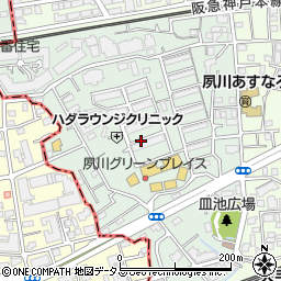 兵庫県西宮市大谷町周辺の地図