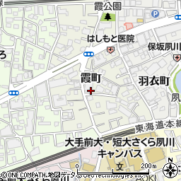 兵庫県西宮市霞町周辺の地図