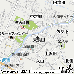 中日新聞内海専売所周辺の地図