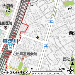 ローソン東淀川店周辺の地図