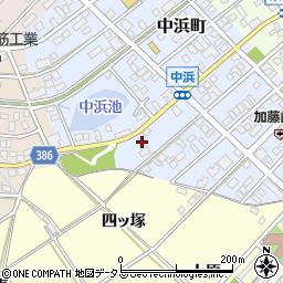 愛知県豊橋市中浜町100周辺の地図