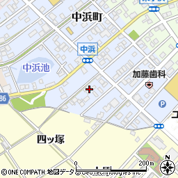 愛知県豊橋市中浜町135周辺の地図