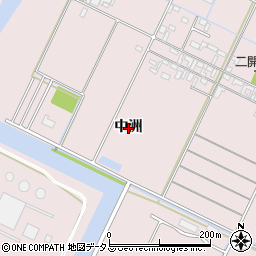 愛知県豊橋市神野新田町中洲周辺の地図