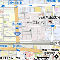 兵庫県西宮市江上町5-21周辺の地図