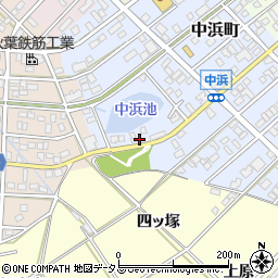 愛知県豊橋市中浜町91周辺の地図