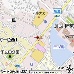 セブンイレブン加古川一色店周辺の地図