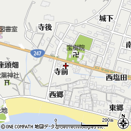 愛知県南知多町（知多郡）内海（寺前）周辺の地図
