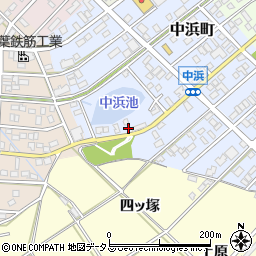 愛知県豊橋市中浜町91-3周辺の地図