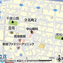 中山眼科医院周辺の地図