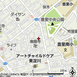 ミニストップ東淀川豊里４丁目店周辺の地図