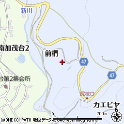 京都府木津川市加茂町尻枝前椚周辺の地図