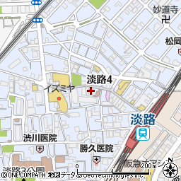 マツヤデンキ淡路店周辺の地図