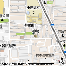 兵庫県尼崎市神崎町周辺の地図