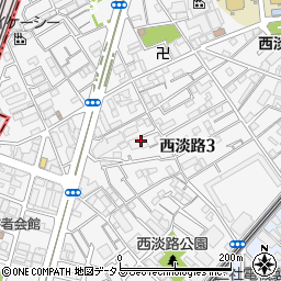 大阪府大阪市東淀川区西淡路3丁目周辺の地図