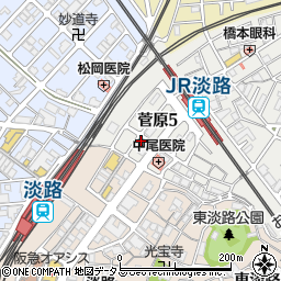 関西薬局淡路店周辺の地図