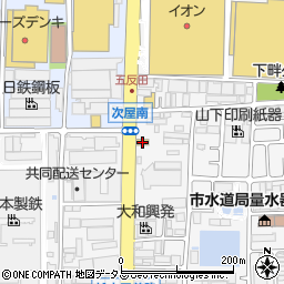 ファミリーマート尼崎次屋三丁目店周辺の地図